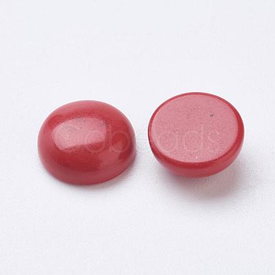 Synthetic Coral Cabochons G-F501-03-10mm-1