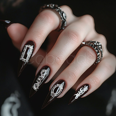 Stainless Steel DIY Nail Art Templates MRMJ-WH0092-071-1