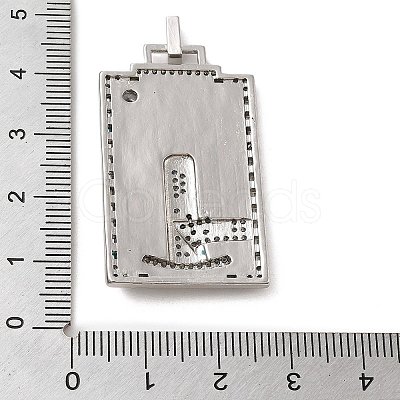 Brass Micro Pave Cubic Zirconia Pendants with Enamel KK-H458-01P-15-1
