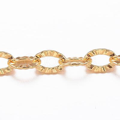 Ion Plating(IP) 304 Stainless Steel Textured Cable Chains CHS-H007-05G-1