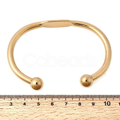 304 Stainless Steel Cuff Bangles BJEW-D408-31G-1
