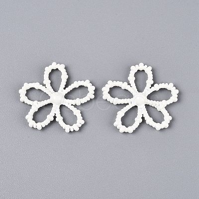 Spray Painted Alloy Flower Multi-Strand Links PALLOY-Q464-01A-1