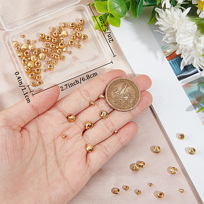 120Pcs 4 Style Brass Beads KK-BBC0012-36-1
