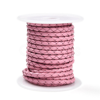 Braided Cowhide Leather Cord NWIR-N005-01D-3mm-1
