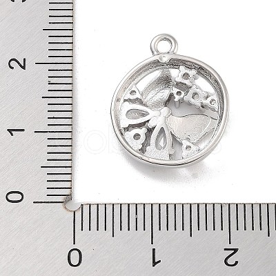 Brass Pave Clear Cubic Zirconia Pendants KK-Z061-19P-1