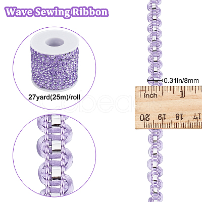 25M Metallic Yarn Lace Ribbons OCOR-GF0003-09I-1
