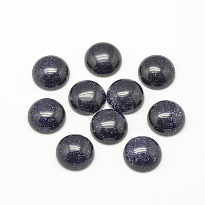 Synthetic Blue Goldstone Cabochons X-G-R416-12mm-34-1