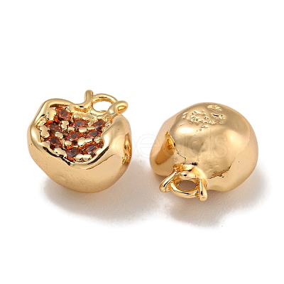 Brass Micro Pave Clear Cubic Zirconia Charms KK-U037-12G-06-1