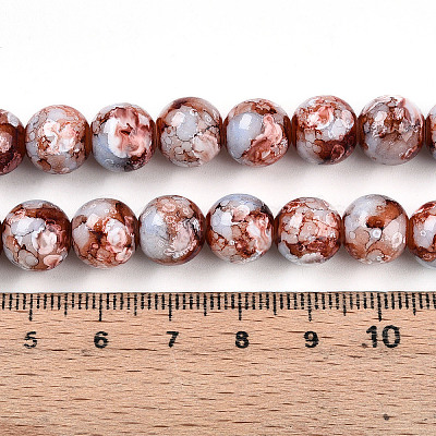 Baking Paint Glass Beads Strands DGLA-N003-10mm-A03-1
