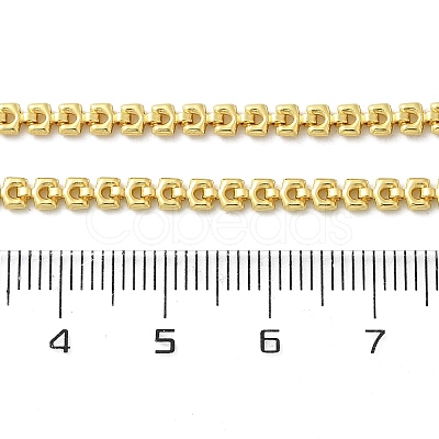 Brass Link Chain Necklaces for Women NJEW-K282-06G-1