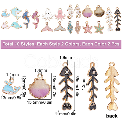 SUNNYCLUE Alloy Enamel Pendants PALLOY-SC0002-41-1