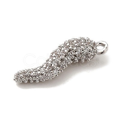 Rack Plating Brass Micro Pave Cubic Zirconia Pendant KK-A229-03B-P-1