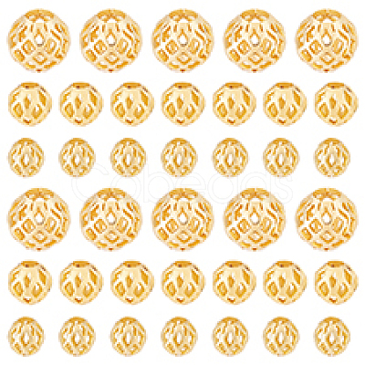 60Pcs 3 Styles Brass Hollow Spacer Beads KK-PH0010-39-1
