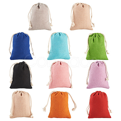 11Pcs 11 Colors Rectangle Cloth Packing Pouches ABAG-TA0001-87C-1