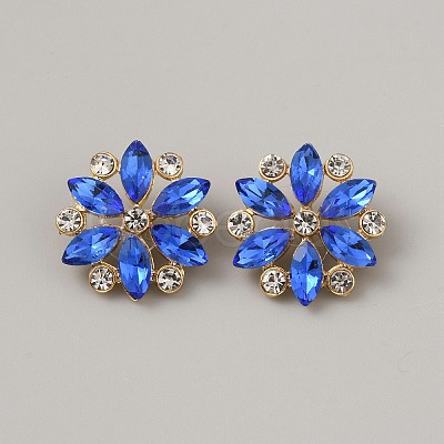 Flower Sew on Rhinestone FIND-WH0152-558KCG-01-1