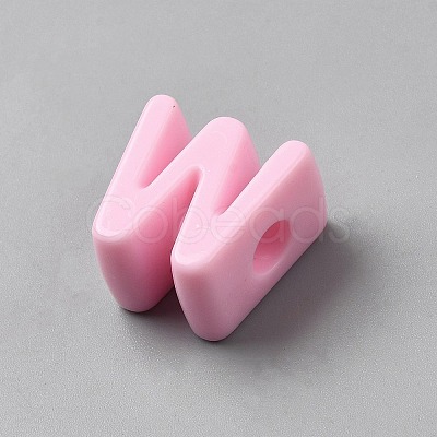 Acrylic European Beads OACR-WH0050-09W-1