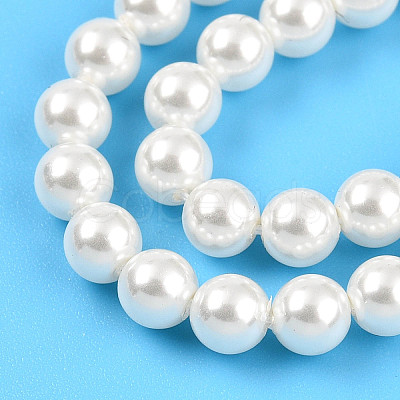 Baking Paint Pearlized Glass Pearl Bead Strands HY-N002-4mm-A11-1