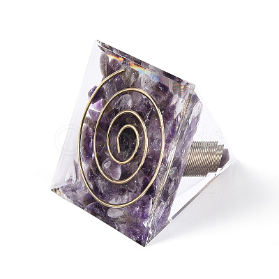 Orgonite Pyramid Resin Energy Generators DJEW-N003-07B-1
