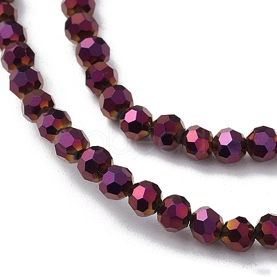 Electroplate Glass Beads Strands LS-EGLA-K015-10B-1
