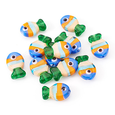 12Pcs Handmade Lampwork Beads LAMP-TA0001-74A-1