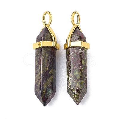 Natural Dragon Blood Pointed Pendants G-G025-01G-36-1