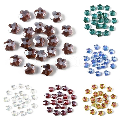 20Pcs Transparent Electroplate Glass Beads GLAA-YW0005-11A-1