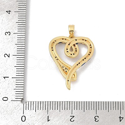 Brass Micro Pave Clear Cubic Zirconia Pendants KK-R221-01G-04-1