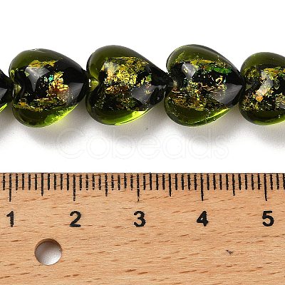Handmade Dichroic Foil Glass Beads Strands DICH-U001-03H-1
