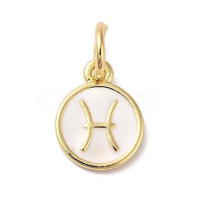 Real 18K Gold Plated Brass Enamel Charms KK-L216-001G-A02-1