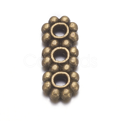 Tibetan Style 3-Hole Spacer Bars LS-TIBEB-A0794Y-AB-RS-1