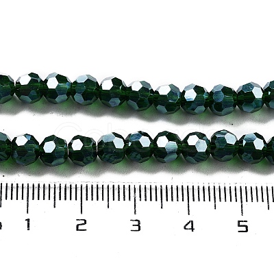 Electroplate Transparent Glass Beads Strands EGLA-A035-T6mm-A10-1