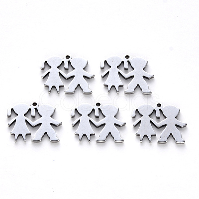 Tarnish Resistant 304 Stainless Steel Charms X-STAS-N092-81-1