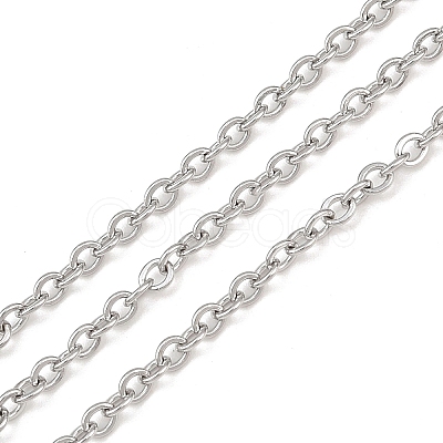Non-Tarnish 3.28 Feet 304 Stainless Steel Cable Chains X-CHS-R008-10-1