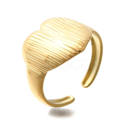 304 Stainless Steel Open Cuff Rings for Women STAS-Z108-05G-05-1