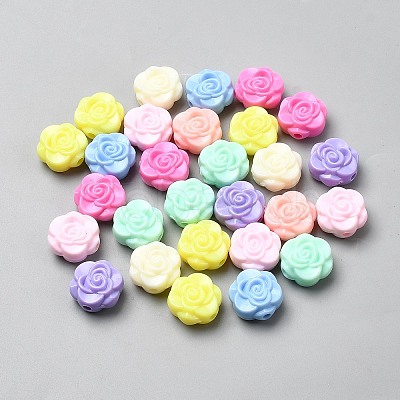 Opaque Acrylic Beads MACR-WH20003-18A-1