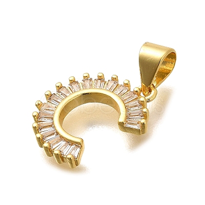 Rack Plating Brass Micro Pave Cubic Zirconia Pendants KK-L226-100G-C-1