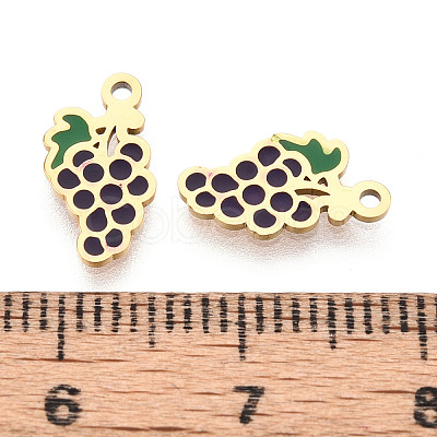 304 Stainless Steel Enamel Charms STAS-T065-53G-02-1