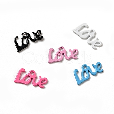 Spray Painted 201 Stainless Steel Charms STAS-G304-16-1