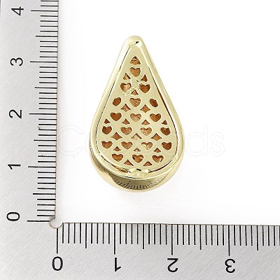 Rack Plating Brass Micro Pave Clear Cubic Zirconia Pendants KK-H474-18G-01-1