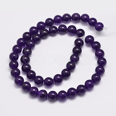 Natural Malaysia Jade Bead Strands X-G-A146-8mm-A01-1