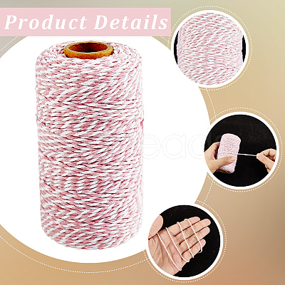 2 Rolls Macrame 2-Ply Cotton Braided Thread MAKN-CY0001-01C-1