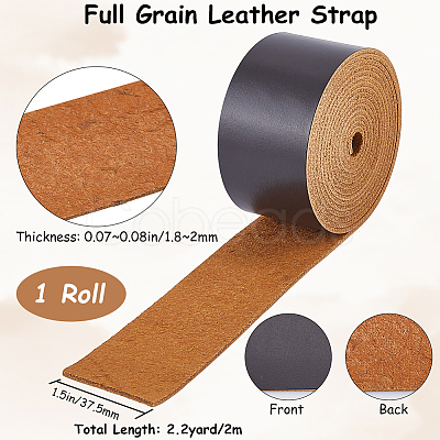 2M Flat AB Grade Cowhide Leather Cord AJEW-WH0479-73B-03-1