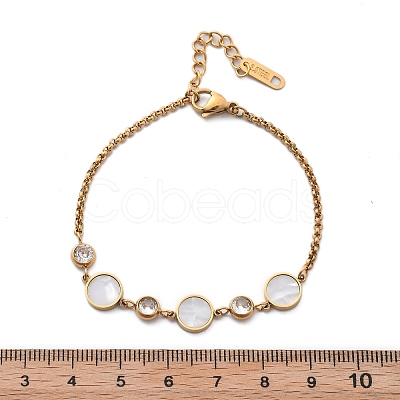 Ion Plating(IP) 304 Stainless Steel Link Bracelets BJEW-P345-10G-01-1