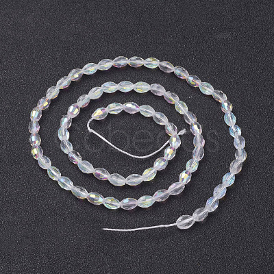 Electroplate Glass Beads X-GC885Y-3-1