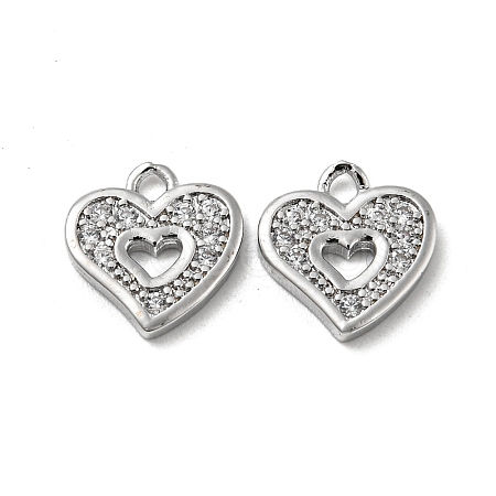Brass Micro Pave Cubic Zirconia Pendants KK-H460-47P-1