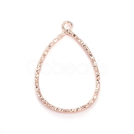 Zinc Alloy Open Back Bezel Pendants X-PALLOY-D009-33RG-1