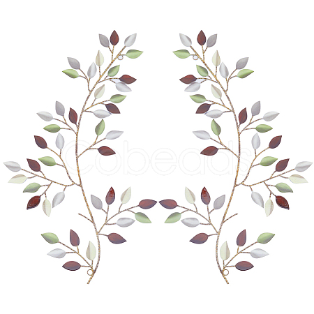 Iron Leaves Branch  Wall Decorations AJEW-WH0513-30A-1