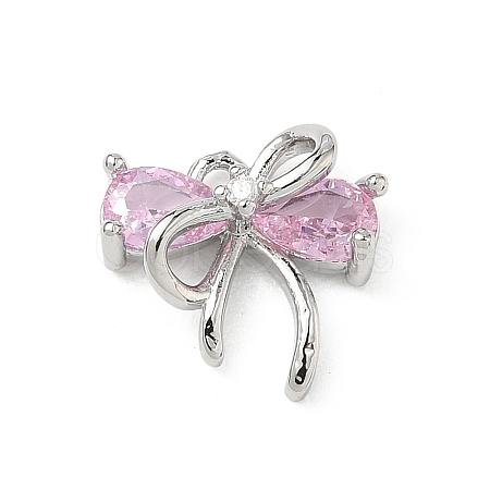 Brass Micro Pave Cubic Zirconia Charms KK-A300-01P-03-1