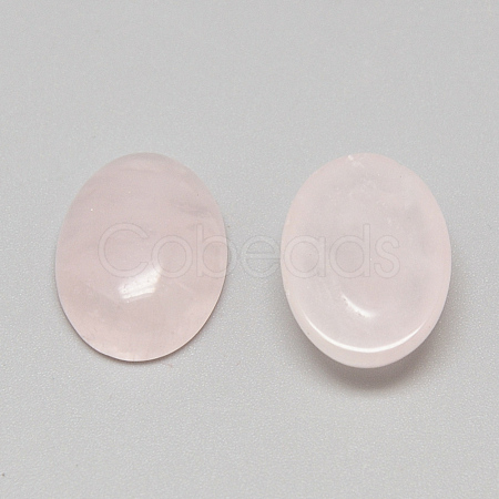 Natural Rose Quartz Cabochons G-Q957-04B-20x30-1