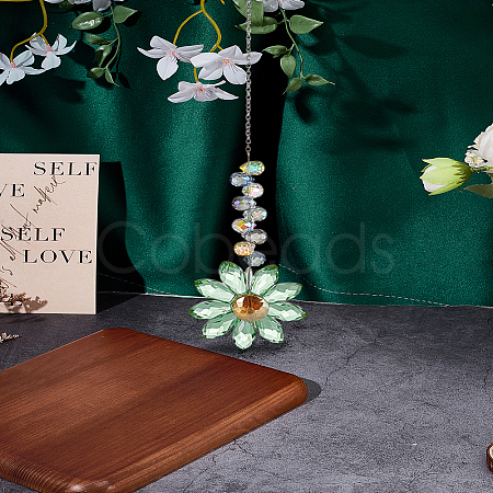 1Pc Glass Flower Hanging Ornaments HJEW-LP0002-65E-1